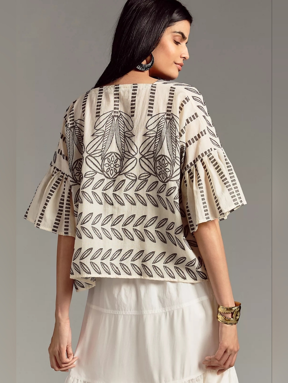 Anthropologie Annabella Ruffled Kimono OS